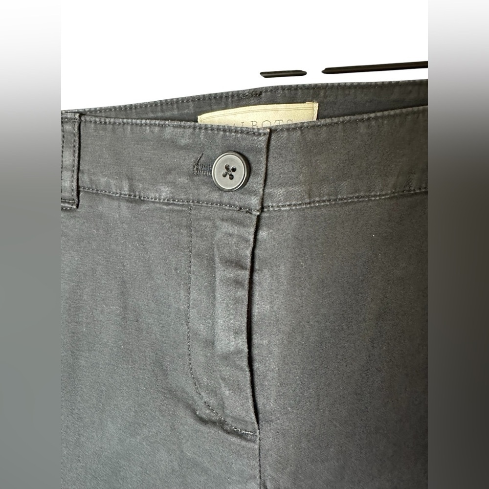 Talbots Petites Cropped Pants Size 2P Black Button Detail Capri Career Casual - Picture 4 of 8